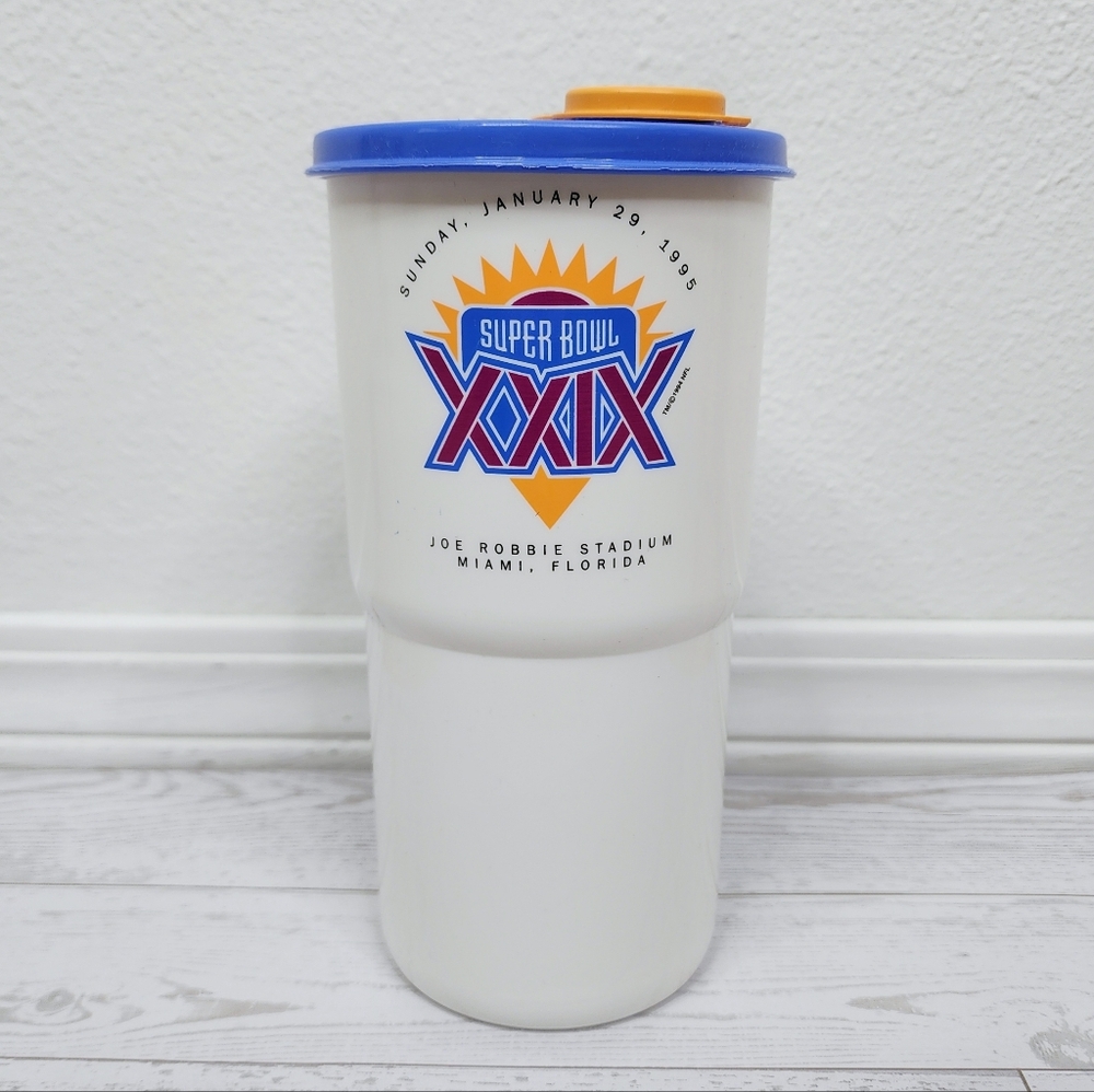 Superbowl XXIX Tupperware Plastic Cup VTG 1995
